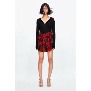 2 for $20 ZARA Floral High-Waist Pull-On Elastic Waist Shorts